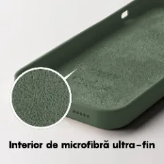 Husa iPhone 14 Pro Max Casey Studios Premium Soft Silicone Webster Green