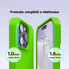 Husa iPhone 14 Pro Max Casey Studios Premium Soft Silicone Neon Green