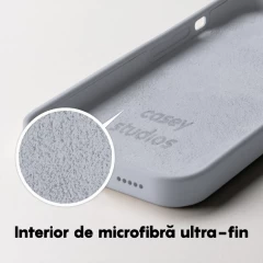 Husa iPhone 14 Pro Max Casey Studios Premium Soft Silicone Light Gray