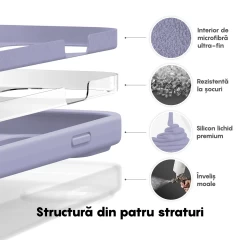 Husa iPhone 14 Pro Max Casey Studios Premium Soft Silicone Light Lilac