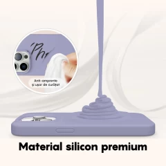 Husa iPhone 14 Pro Max Casey Studios Premium Soft Silicone Light Lilac