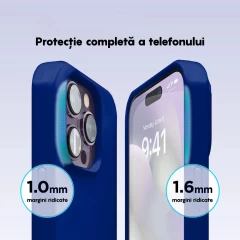 Husa iPhone 14 Pro Max Casey Studios Premium Soft Silicone Dark Blue