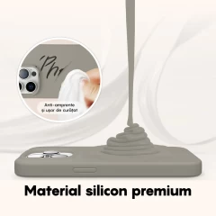 Husa iPhone 14 Pro Max Casey Studios Premium Soft Silicone Gray