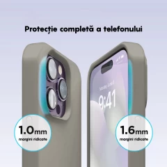 Husa iPhone 14 Pro Max Casey Studios Premium Soft Silicone Gray