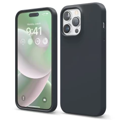 Husa iPhone 14 Pro Max Casey Studios Premium Soft Silicone Midnight Blue