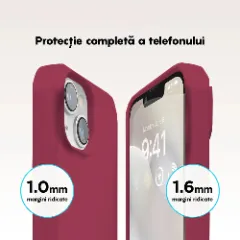 Husa iPhone 14 Casey Studios Premium Soft Silicone Burgundy