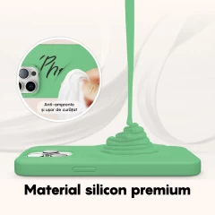Husa iPhone 14 Casey Studios Premium Soft Silicone Emerald