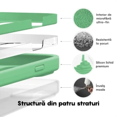 Husa iPhone 14 Casey Studios Premium Soft Silicone Emerald