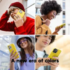 Husa iPhone 14 Casey Studios Premium Soft Silicone Yellow