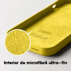 Husa iPhone 14 Casey Studios Premium Soft Silicone Yellow