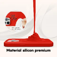 Husa iPhone 14 Casey Studios Premium Soft Silicone Rosu