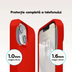Husa iPhone 14 Casey Studios Premium Soft Silicone Rosu
