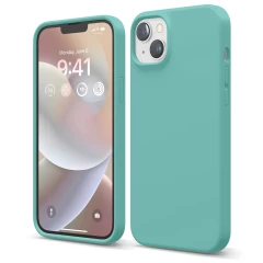 Husa iPhone 14 Casey Studios Premium Soft Silicone Turqoise 