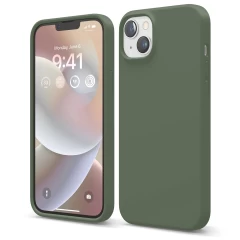 Husa iPhone 14 Casey Studios Premium Soft Silicone Webster Green