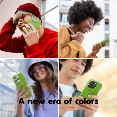 Husa iPhone 14 Casey Studios Premium Soft Silicone Acid Green