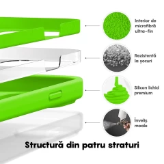 Husa iPhone 14 Casey Studios Premium Soft Silicone Neon Green