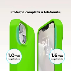 Husa iPhone 14 Casey Studios Premium Soft Silicone Neon Green