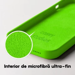 Husa iPhone 14 Casey Studios Premium Soft Silicone Neon Green