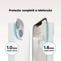 Husa iPhone 14 Casey Studios Premium Soft Silicone Alb