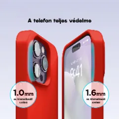 Husa iPhone 14 Pro Casey Studios Premium Soft Silicone - Red Red