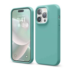Husa iPhone 14 Pro Casey Studios Premium Soft Silicone - Turqoise