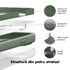 Husa iPhone 14 Pro Casey Studios Premium Soft Silicone - Webster Green Webster Green