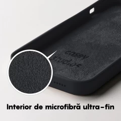 Husa iPhone 14 Pro Casey Studios Premium Soft Silicone - Negru Negru
