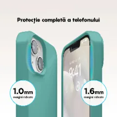Husa iPhone 14 Plus Casey Studios Premium Soft Silicone Turqoise