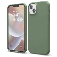 Husa iPhone 14 Plus Casey Studios Premium Soft Silicone Webster Green 