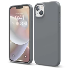 Husa iPhone 14 Plus Casey Studios Premium Soft Silicone Dark Gray 