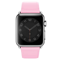 Curea Apple Watch 1/2/3/4/5/6/7/8/SE/Ultra - 42/44/45/49 MM Leather Casey Studios, din Piele Naturala Casey Studios - Pink Pink