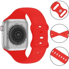 Curea Apple Watch 1/2/3/4/5/6/7/8/SE/Ultra - 42/44/45/49 MM Silicone Sport Loop Casey Studios, din Silicon Casey Studios - Red Red