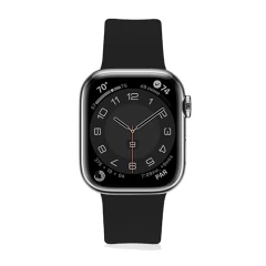 Curea Apple Watch 1/2/3/4/5/6/7/8/SE - 38/40/41 MM Silicone Sport Loop Casey Studios, din Silicon Casey Studios - Black Black