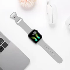 Curea Apple Watch 1/2/3/4/5/6/7/8/SE - 38/40/41 MM Silicone Sport Loop Casey Studios, din Silicon Casey Studios - Gray Gray