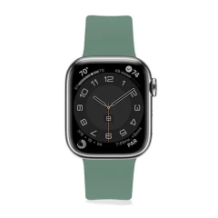 Curea Apple Watch 1/2/3/4/5/6/7/8/SE - 38/40/41 MM Silicone Sport Loop Casey Studios, din Silicon Casey Studios - Pine Green Pine Green