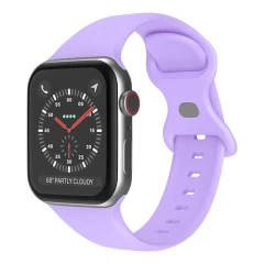 Curea Apple Watch 1/2/3/4/5/6/7/8/SE - 38/40/41 MM Silicone Sport Loop Casey Studios, din Silicon Casey Studios - Lillac Lillac