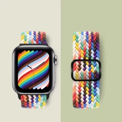 Curea Apple Watch 1/2/3/4/5/6/7/8/SE/Ultra - 42/44/45/49 MM Braided Loop Ajustabila Casey Studios, din Material Textil Casey Studios - Mixed Colors Mixed Colors