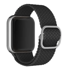 Curea Apple Watch 1/2/3/4/5/6/7/8/SE/Ultra - 42/44/45/49 MM Braided Loop Ajustabila Casey Studios, din Material Textil Casey Studios - Black Black