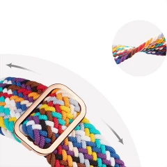 Curea Apple Watch 1/2/3/4/5/6/7/8/SE/Ultra - 38/40/42 MM Braided Loop Ajustabila Casey Studios, din Material Textil - Mixed Colors Mixed Colors