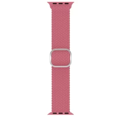 Curea Apple Watch 1/2/3/4/5/6/7/8/SE/Ultra - 38/40/42 MM Braided Loop Ajustabila Casey Studios, din Material Textil - Pink Pink