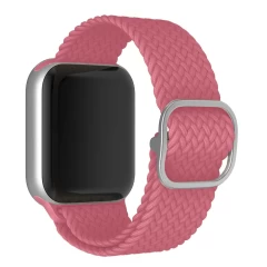 Curea Apple Watch 1/2/3/4/5/6/7/8/SE/Ultra - 38/40/42 MM Braided Loop Ajustabila Casey Studios, din Material Textil - Pink Pink