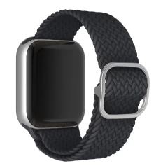 Curea Apple Watch 1/2/3/4/5/6/7/8/SE/Ultra - 38/40/42 MM Braided Loop Ajustabila Casey Studios, din Material Textil - Charcoal Charcoal