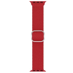 Curea Apple Watch 1/2/3/4/5/6/7/8/SE/Ultra - 38/40/42 MM Braided Loop Ajustabila Casey Studios, din Material Textil - Red Red