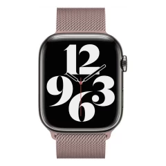 Curea Apple Watch 1/2/3/4/5/6/7/8/SE/Ultra - 42/44/45/49 MM Milanese Dual Loop Casey Studios, Metalica Casey Studios - Rose Pink Rose Pink