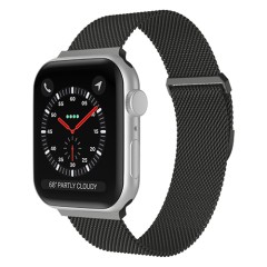 Curea Apple Watch 1/2/3/4/5/6/7/8/SE/Ultra - 42/44/45/49 MM Milanese Dual Loop Casey Studios, Metalica Casey Studios - Dark Gray