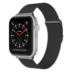 Curea Apple Watch 1/2/3/4/5/6/7/8/SE - 38/40/41 MM Milanese Dual Loop Casey Studios, Metalica Casey Studios - Dark Gray