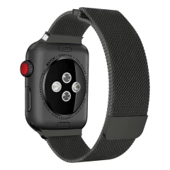 Curea Apple Watch 1/2/3/4/5/6/7/8/SE - 38/40/41 MM Milanese Dual Loop Casey Studios, Metalica Casey Studios - Dark Gray Dark Gray
