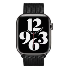 Curea Apple Watch 1/2/3/4/5/6/7/8/SE - 38/40/41 MM Milanese Dual Loop Casey Studios, Metalica Casey Studios - Dark Gray Dark Gray