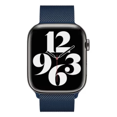 Curea Apple Watch 1/2/3/4/5/6/7/8/SE - 38/40/41 MM Milanese Dual Loop Casey Studios, Metalica Casey Studios - Blue Blue