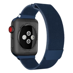 Curea Apple Watch 1/2/3/4/5/6/7/8/SE - 38/40/41 MM Milanese Dual Loop Casey Studios, Metalica Casey Studios - Blue Blue